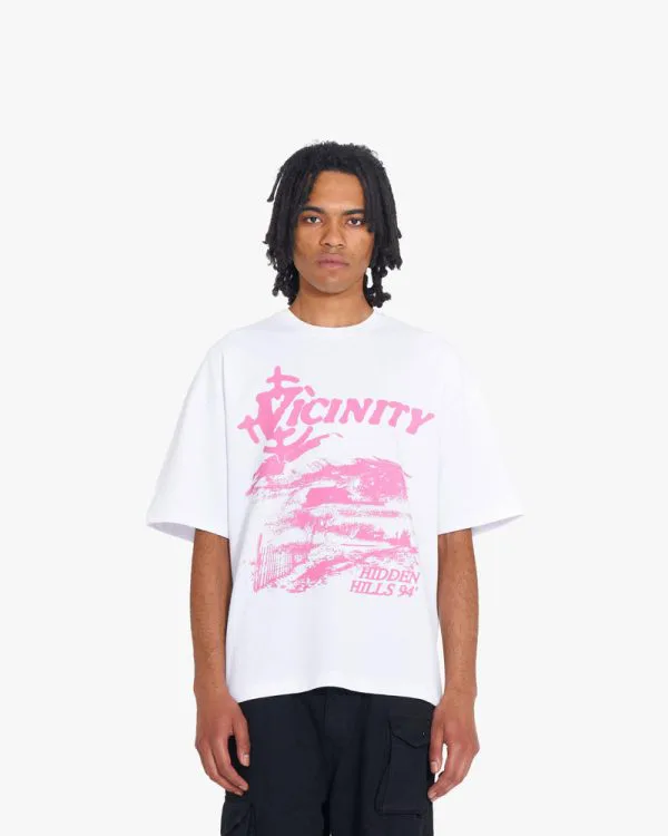 94 TEE PINK/WHITE - T-Shirts - streetwear Avenue Wear