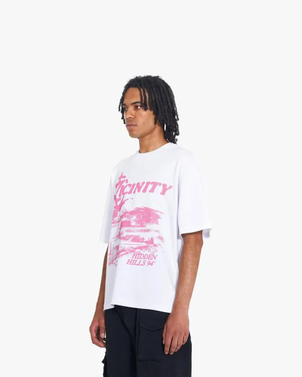 94 TEE PINK/WHITE - T-Shirts - streetwear Avenue Wear