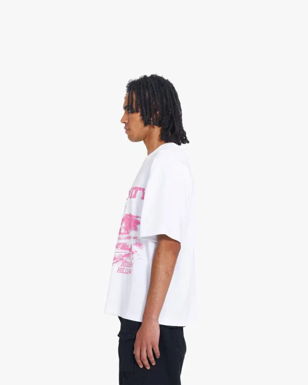 94 TEE PINK/WHITE - T-Shirts - streetwear Avenue Wear