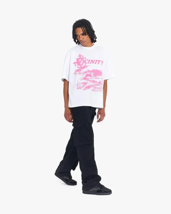 94 TEE PINK/WHITE - T-Shirts - streetwear Avenue Wear