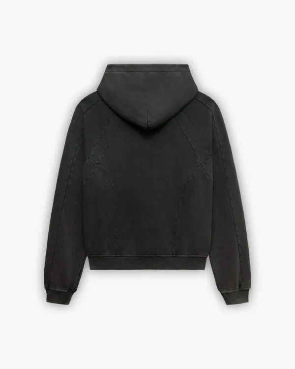 ACID WASHED HOODIE DARK GREY - Sweats & Hoodies - streetwear Avenue Wear