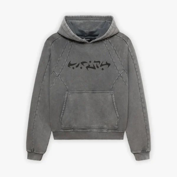Acid washed hoodie light grey - Avenue Wear