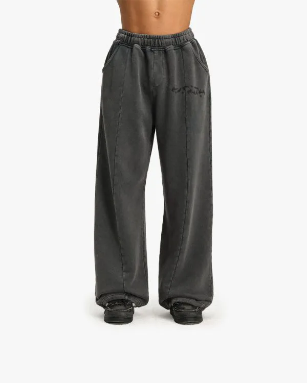 ACID WASHED JOGGER DARK GREY - Pantalons & Jorts - streetwear Avenue Wear