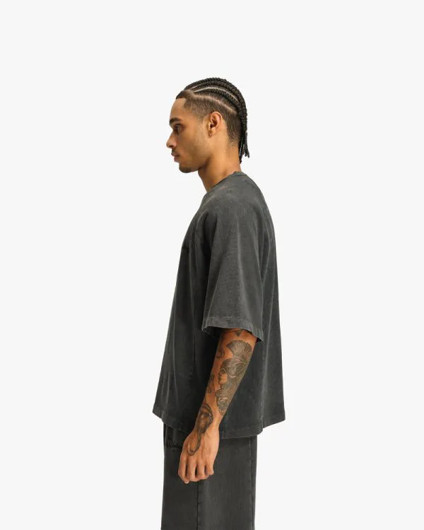 ACID WASHED TEE DARK GREY - T-Shirts - streetwear Avenue Wear