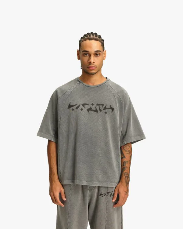 ACID WASHED TEE LIGHT GREY - T-Shirts - streetwear Avenue Wear
