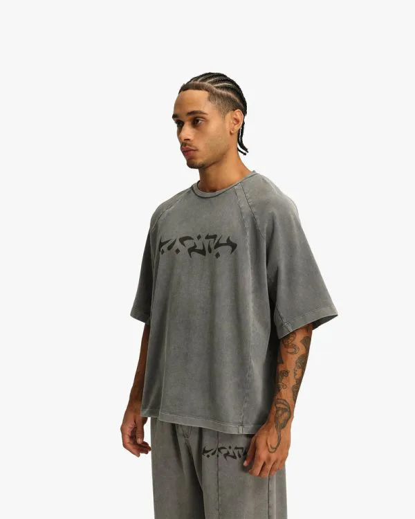 ACID WASHED TEE LIGHT GREY - T-Shirts - streetwear Avenue Wear