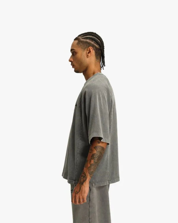 ACID WASHED TEE LIGHT GREY - T-Shirts - streetwear Avenue Wear