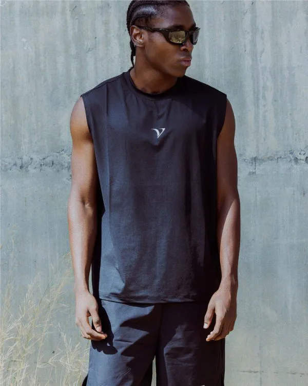 ACTIVEWEAR BOXY TANKTOP BLACK - T-Shirts - streetwear Avenue Wear