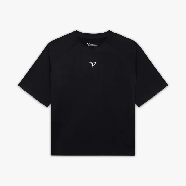 Activewear boxy tee black - Avenue Wear