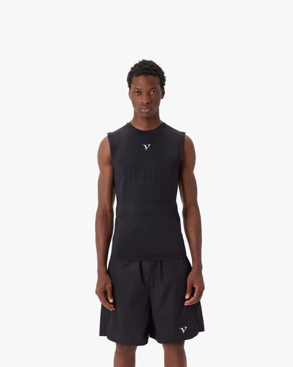 ACTIVEWEAR COMPRESSION TANKTOP BLACK - T-Shirts - streetwear Avenue Wear