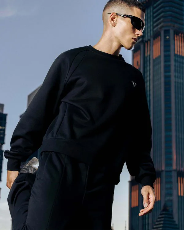 ACTIVEWEAR SWEATER BLACK - Sweats & Hoodies - streetwear Avenue Wear