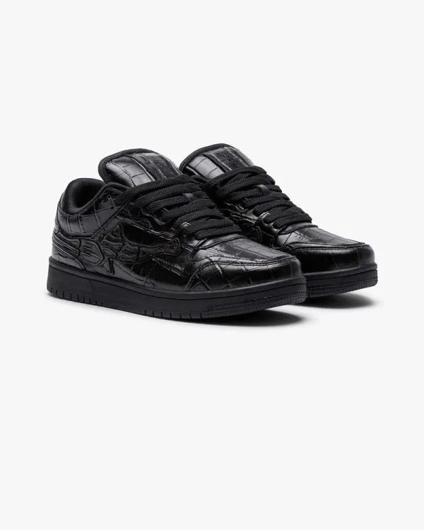 AKIMBO LOWS "BLACK CROCO" - Sneakers & Slides - streetwear Avenue Wear
