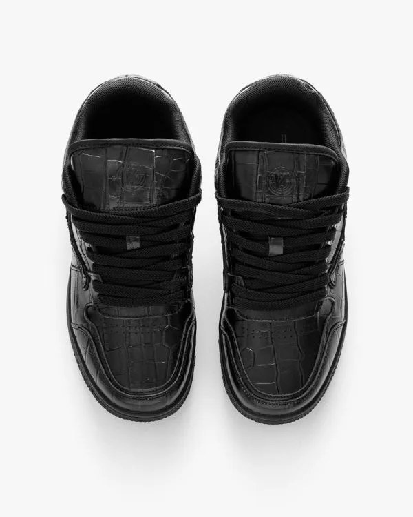 AKIMBO LOWS "BLACK CROCO" - Sneakers & Slides - streetwear Avenue Wear