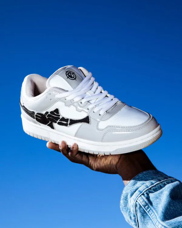 AKIMBO LOWS "GLOSSY GREY" - Sneakers & Slides - streetwear Avenue Wear