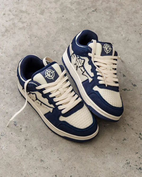 AKIMBO LOWS "ROMBO DARK BLUE" - Sneakers & Slides - streetwear Avenue Wear