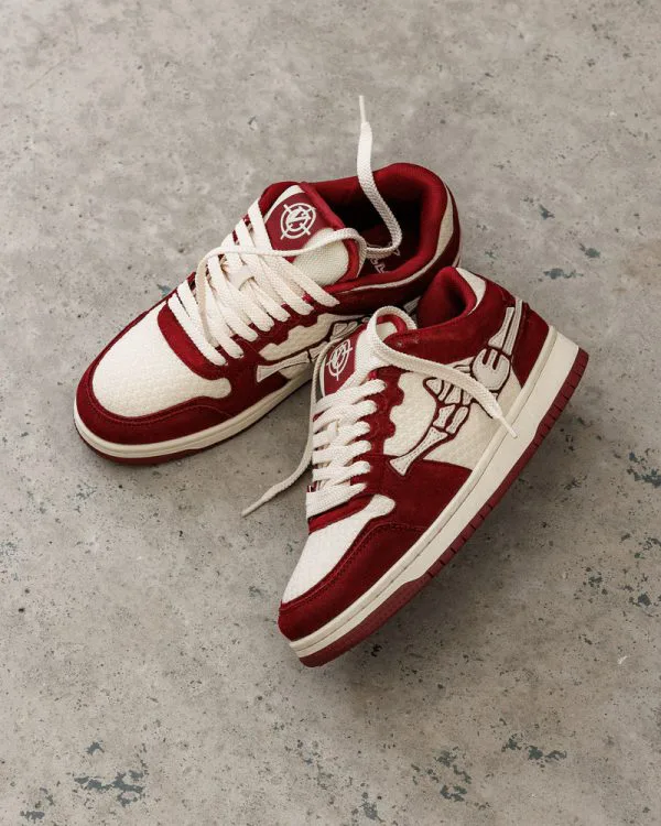 AKIMBO LOWS "ROMBO WINE RED" - Sneakers & Slides - streetwear Avenue Wear