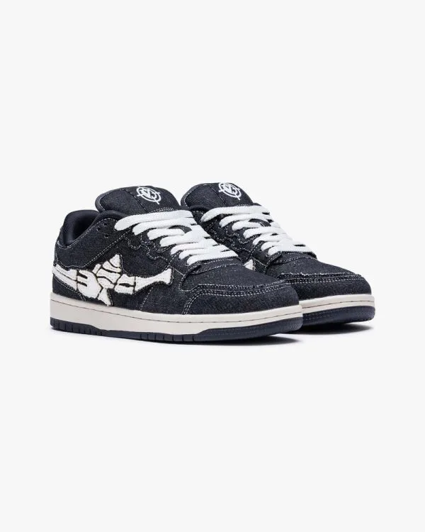 AKIMBO LOWS "SELVEDGE DENIM BLACK" - Sneakers & Slides - streetwear Avenue Wear