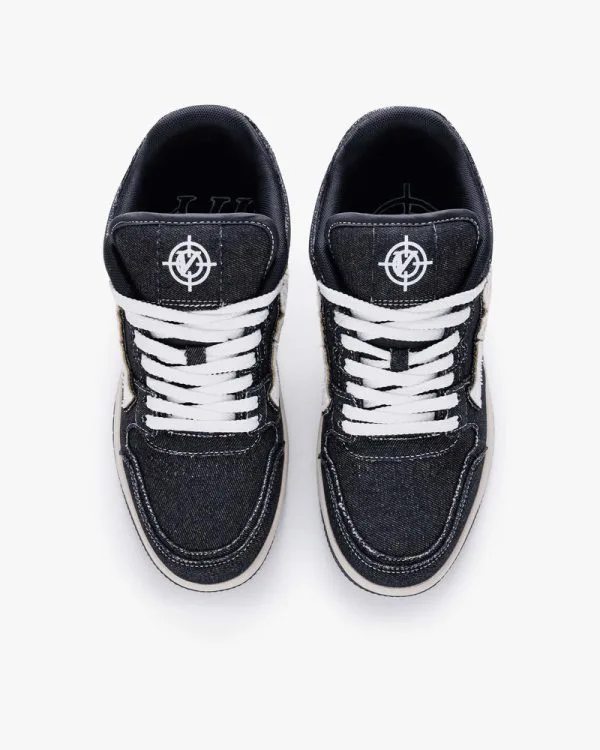 AKIMBO LOWS "SELVEDGE DENIM BLACK" - Sneakers & Slides - streetwear Avenue Wear