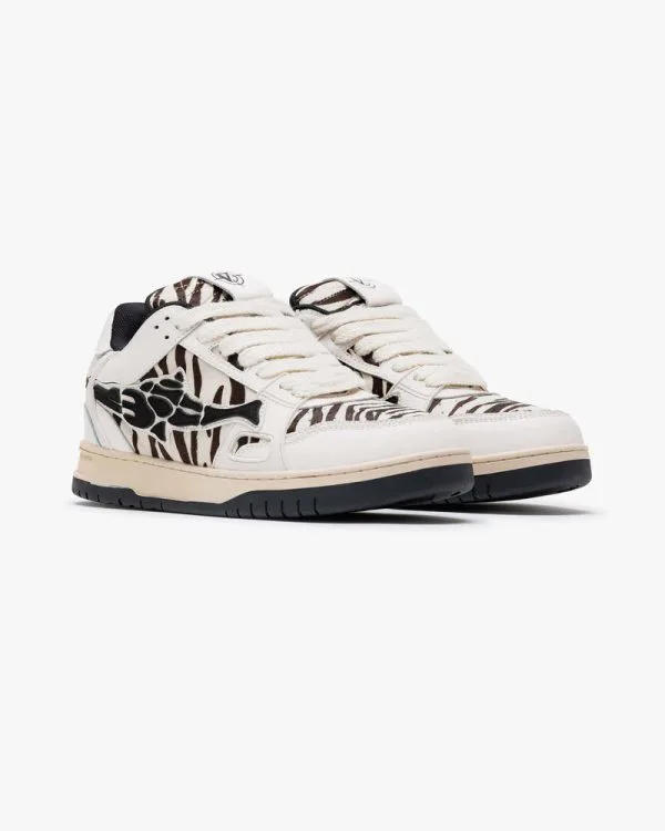 AKIMBO LOWS V2 "WHITE ZEBRA" - Sneakers & Slides - streetwear Avenue Wear