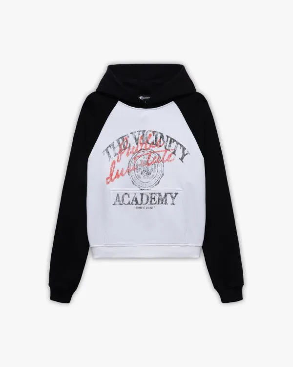 Bicolor public institute hoodie black white - Avenue Wear