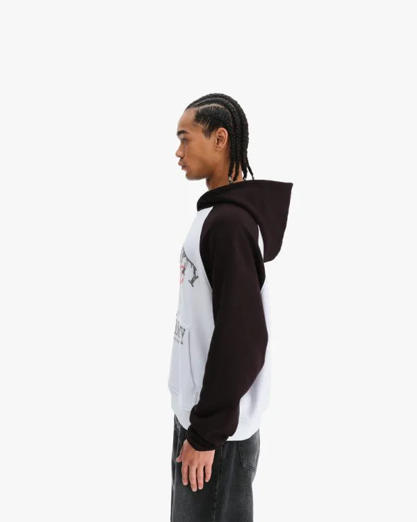 BICOLOR PUBLIC INSTITUTE HOODIE BLACK/WHITE - Sweats & Hoodies - streetwear Avenue Wear