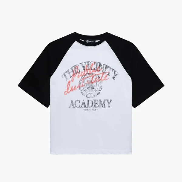 Bicolor public institute tee black white - Avenue Wear