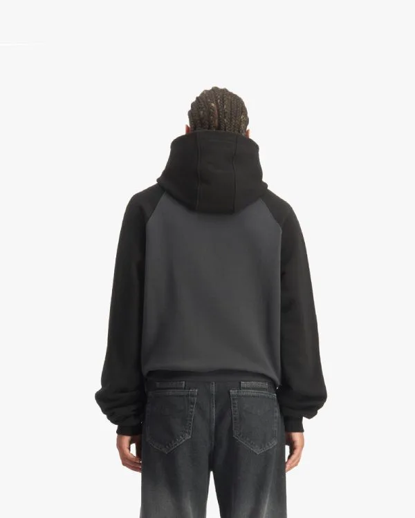 BICOLOR SHOOTING HOUSE HOODIE DARK GREY/BLACK - Sweats & Hoodies - streetwear Avenue Wear