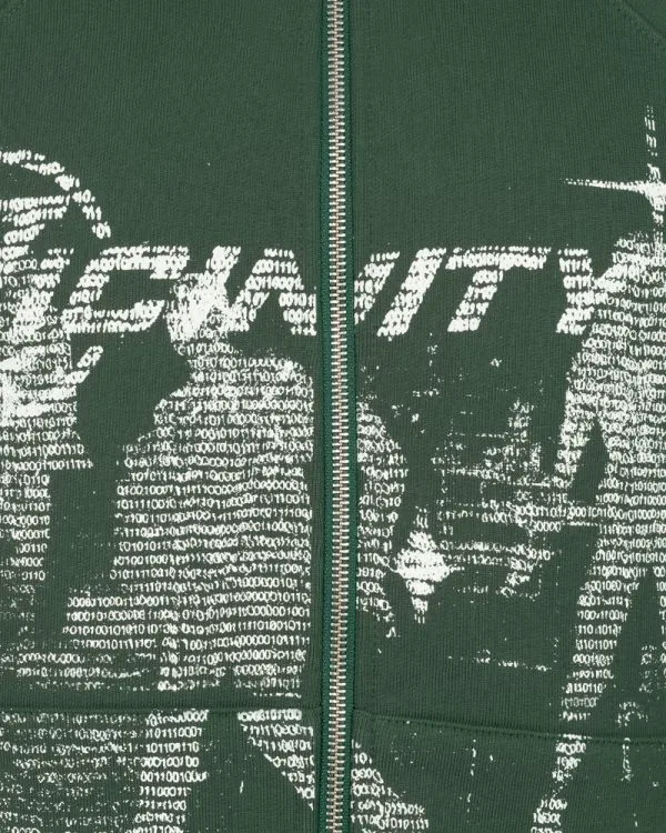 BINARY 2.0 ZIP HOODIE DARK GREEN - Sweats & Hoodies - streetwear Avenue Wear