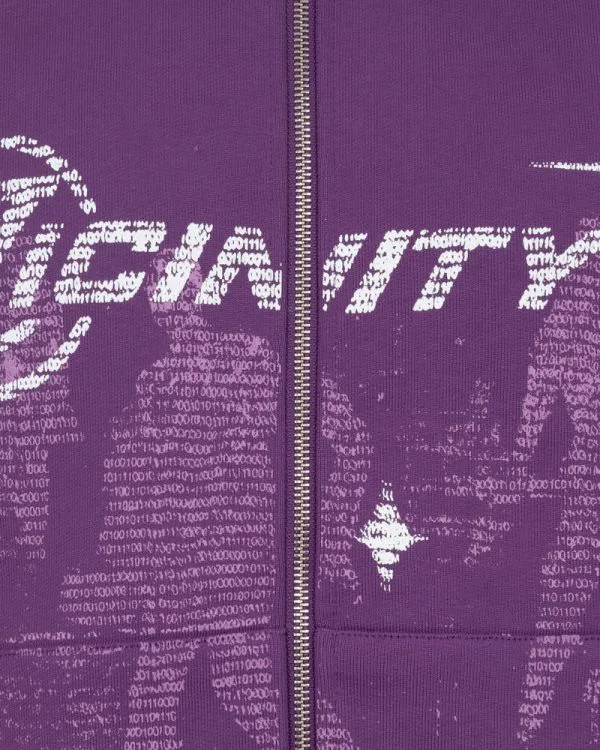 BINARY 2.0 ZIP HOODIE PURPLE - Sweats & Hoodies - streetwear Avenue Wear