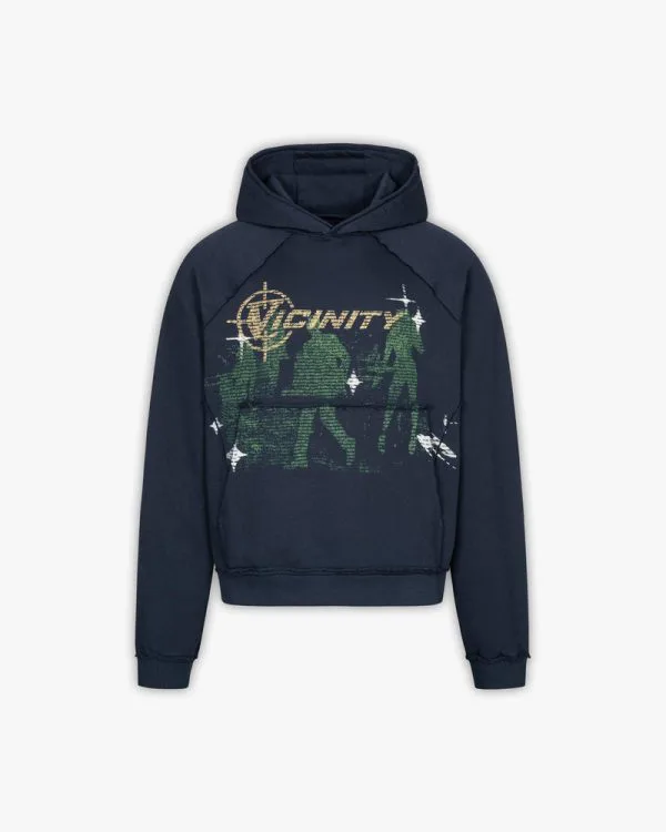 Binary insideout hoodie navy blue - Avenue Wear