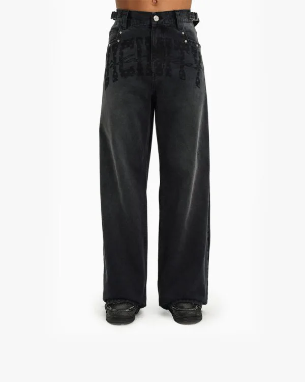 BISON DENIM BLACK - Pantalons & Jorts - streetwear Avenue Wear