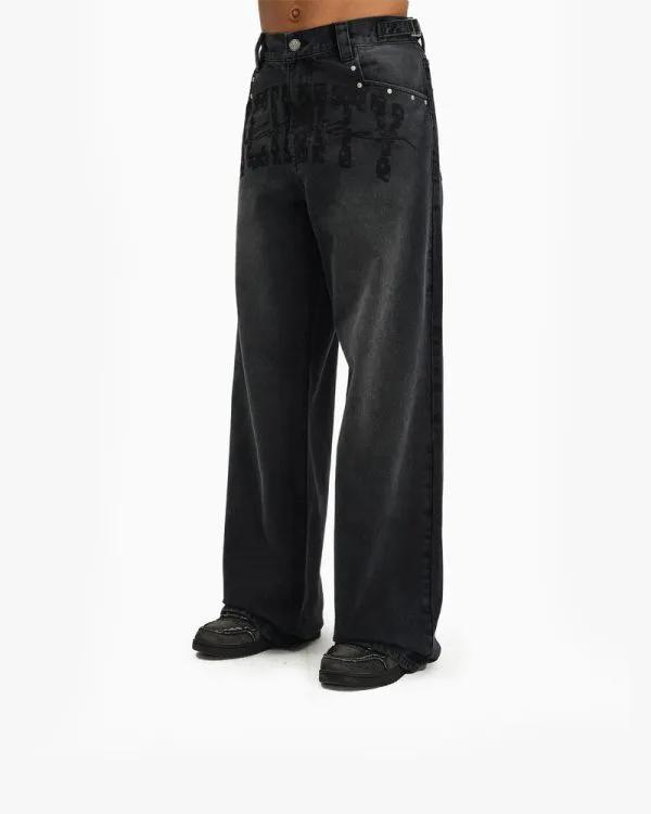 BISON DENIM BLACK - Pantalons & Jorts - streetwear Avenue Wear