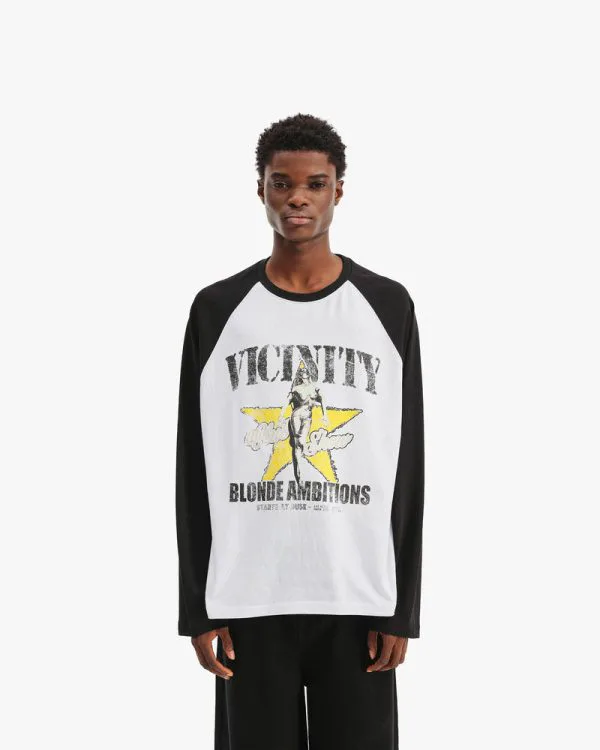 BLONDE AMBITIONS LONGSLEEVE WHITE/BLACK - Sweats & Hoodies - streetwear Avenue Wear