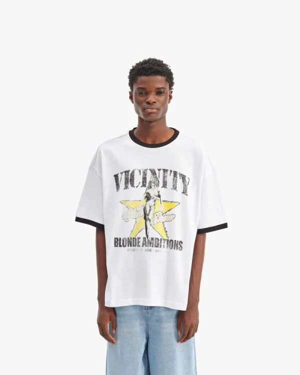 BLONDE AMBITIONS TEE WHITE - Sweats & Hoodies - streetwear Avenue Wear
