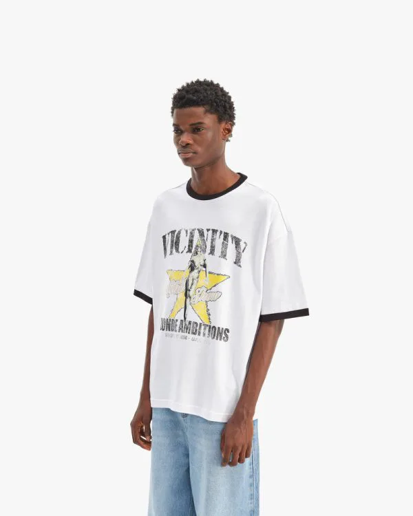 BLONDE AMBITIONS TEE WHITE - Sweats & Hoodies - streetwear Avenue Wear