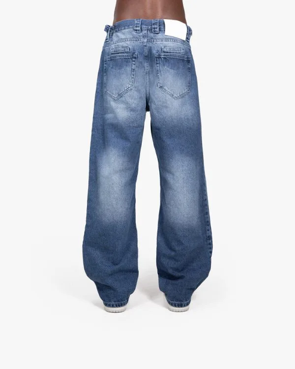 BLUE WASHED DENIM - Pantalons & Jorts - streetwear Avenue Wear