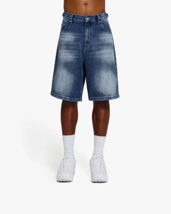 BLUE WASHED DENIM JORTS - Pantalons & Jorts - streetwear Avenue Wear