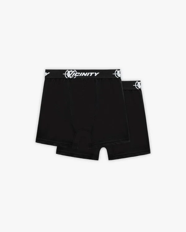 Boxers double pack black - Avenue Wear