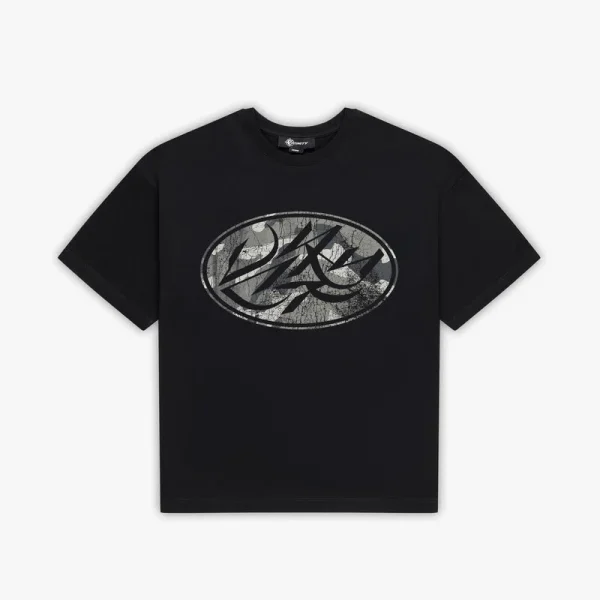 Broken script tee black - Avenue Wear