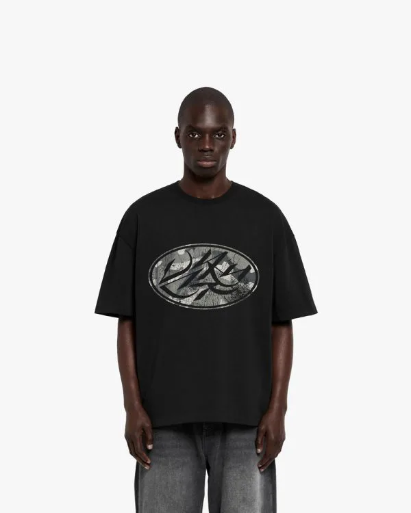 BROKEN SCRIPT TEE BLACK - T-Shirts - streetwear Avenue Wear