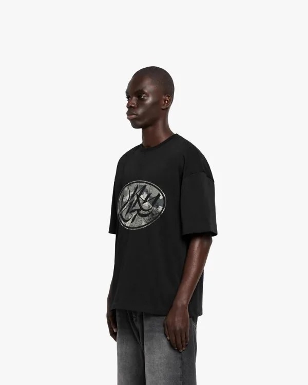 BROKEN SCRIPT TEE BLACK - T-Shirts - streetwear Avenue Wear