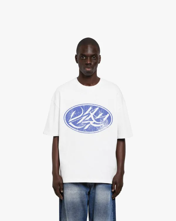 BROKEN SCRIPT TEE WHITE - T-Shirts - streetwear Avenue Wear