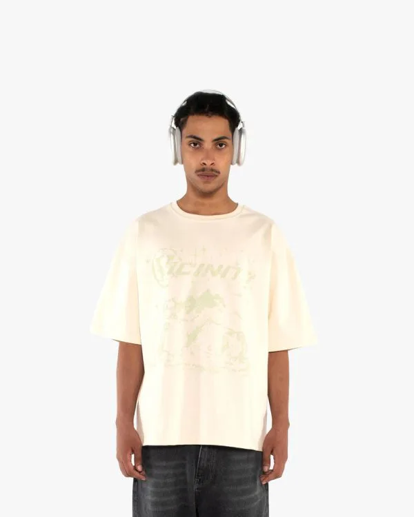 CAMPFIRE TEE CREAMWHITE - T-Shirts - streetwear Avenue Wear