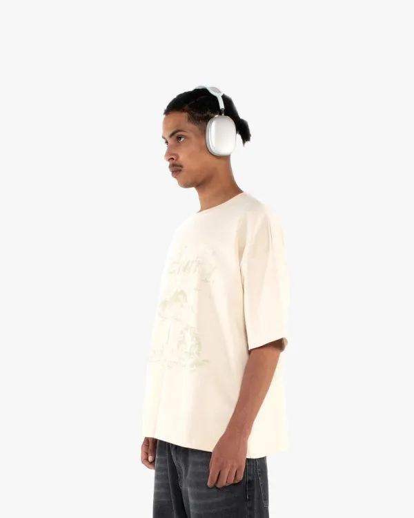 CAMPFIRE TEE CREAMWHITE - T-Shirts - streetwear Avenue Wear