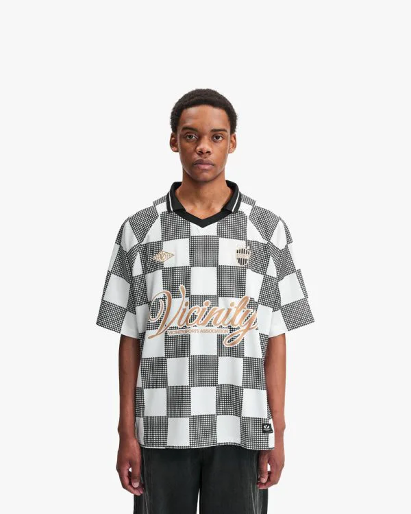 CARO CHECKER JERSEY BLACK/WHITE - Jerseys - streetwear Avenue Wear