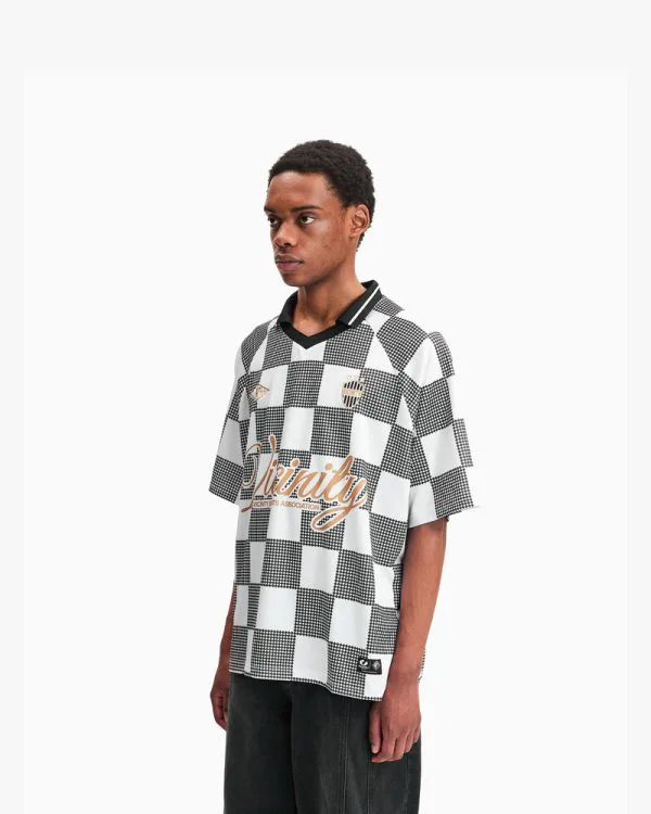 CARO CHECKER JERSEY BLACK/WHITE - Jerseys - streetwear Avenue Wear