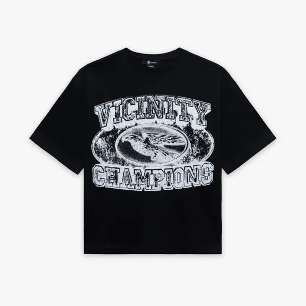 Champ emblem tee white black - Avenue Wear