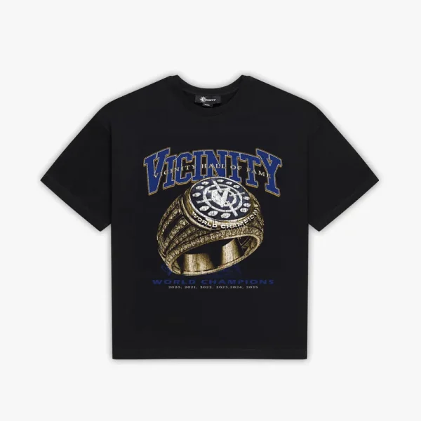 Champion ring tee black - Avenue Wear