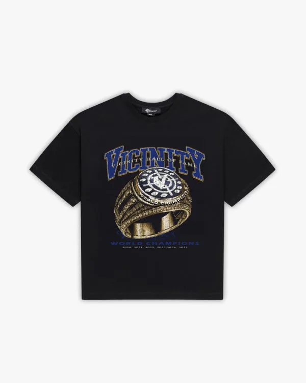 Champion ring tee black - Avenue Wear