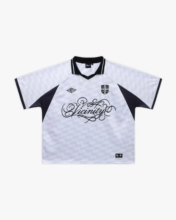 Checkered bw jersey white - Avenue Wear